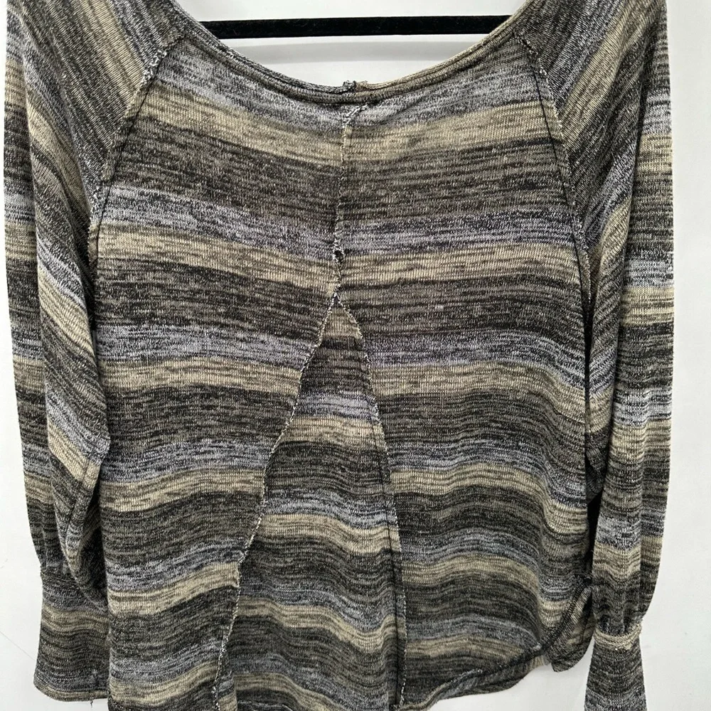 WE THE FREE Carolina Haaci marled oversized Boho natural lightweight sweater. XS - Picture 9 of 10